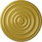 Ekena Millwork Carton Ceiling Medallion (For Canopies up to 2 5/8"), Hand-Painted Rich Gold, 12 5/8"OD x 1"P CM13CARGS - alternate 1
